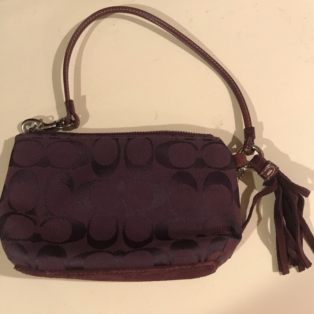 Purple coach wristlet